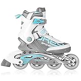 SPOKEY Prime PRO Inline Skates für Erwachsene bis max. Gewicht 100 kg| Alu-Schienen, Kugellager ABEC-9 Carbon, PU Rolle 82 A, Rollengröße: Ø 80 mm, anatomische Innensohle, Heelock