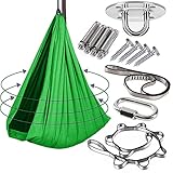 QFWRYBHD Schaukeltuch Sensorische Schaukel Schaukeltuch Sensorische Therapieschaukel Hängehöhle Hängesessel for Sensorische Bedürfnisse Autismus ADHS SPD (Color : Green, Size : 100x280CM/39x110in)