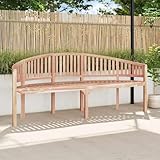 KLYEON Bananenbank 200 cm Massivholz Teak Gartenmöbel