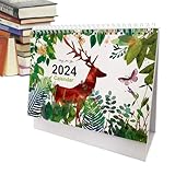 Tischkalender | 2024 Papierkalender | Monatlicher Schreibtischplaner für einfaches und effektives Organisieren, Stehtischkalender für den Heimarbeitsplatz Rockia