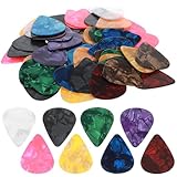 Qianyu 60 Stück Guitar Picks Plektrum Bunte Zelluloid-Gitarre Plektrum 3 Verschiedene Stärke 0,71mm Gitarrenplektren für Bass, E-Gitarre, Akustikgitarre (0,71mm)