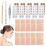 600Pcs Akupunkturpflaster Ear Seeds Akupressurstift Akupunkturstift Akupressur Stift Akupressur Pflaster für Entspannung Muskel mit 50 Akupunkturpflaster Magnetische 2 Akupunktur Stift 1 Pinzette