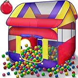 KIDUKU® Bällebad XXL + 300 Bälle + Tasche Spielhaus Babyzelt Spielzelt Kinderzelt ideal für dinnen und draußen