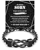 MANVEN An Meinen Sohn Armband Sohn Geschenke Von Mama Papa 16. 18. Geburtstag Junge Herren Geburtstag Geschenk Motivationsges Weihnachtstag Abschluss Abitur My Son