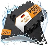 NEOLYMP 18 Stück Pool Unterlage Outdoor zuschneidbar - Whirlpool Unterlegmatte rutschfest und langlebig - Poolmatten Schutzboden - Bodenschutzmatte für Planschbecken