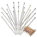 Veemoon 200Stücke Kugelkopf Nadeln Biegeringe und Nietstifte für DIY Schmuckherstellung für Ohrringe Armbänder und Perlenketten