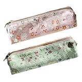 2 Stück Bestickte Federmäppchen, Retro-Federmäppchen, Floral Bestickte Federmäppchen, Federmäppchen Mit Großem Fassungsvermögen, Schreibwaren Für Schüler, Schulbedarf, Federmäppchen Für Damen