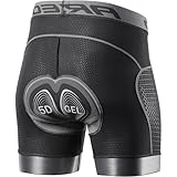 Lixada Radlerhose Herren mit Sitzpolster 5D Gepolsterte Fahrradhose kurz Atmungsaktive Elastizität Schnelltrocknende Stoßfeste Herren Fahrrad Hosen Radhose