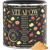 Multivitamin Pulver + Magnesium, Zink & Selen - Vitamine A-Z hochdosiert - Immunsystem stärken - hochwertige Mikronährstoffe - ohne Zuckerzusatz - vegan - in Deutschland hergestellt - ACE Geschmack