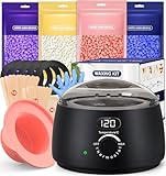 Waxing Set Wachs Haarentfernung Gesicht Körper: Wax Maschine Wachswärmer mit Silikon-Schale, 400g Wax zur haarentfernung, Warmwachs haarentfernung set