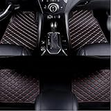 4 Stück Pack Auto-Fußmatten für Cupra Leon ST 2024 2025+, Leder Allwetterschutz Vorne Hinten wasserdichte rutschfesteAuto Bodenmatte,C Black Red