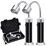 LED Grill Licht, 2 Stück Magnetische LED BBQ Grill Lampe, Flexibel Grilllampe Set Outdoor Arbeits Zubehör, 360 Grad Drehwinkel, für Grillen im Freien, Camping, Party, Werkstatt