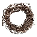 NaDeco Clematis-Kranz in Natur, Durchmesser ca. 10cm | Mühlenbeckia-Ring | Deko-Kranz | Naturkranz | Rebenkranz | Weidenkranz | Türkranz | Waldrebe | | Osternest | Osterdeko | Naturdeko
