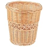 VILLFUL Weiden Mülleimer, Müllkorb, Geflochtener Papierkorb, Geflochtener Mülleimer, Seegras Müllkörbe, Waschkorb, Kleine Müllbehälter Für Den Hausgebrauch, Mülleimer, Mülleimer