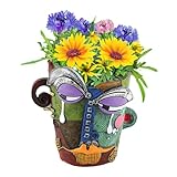 Lnhgh Pflanzgesicht, abstraktes Gesicht, abstrakt, bunt, Blumentöpfe für Sukkulenten, einzigartige und kreative Blumentöpfe aus Kunstharz, für Büro, Wohnzimmer, Balkon