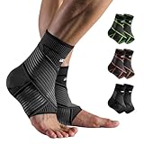 ZAHRVIA Knöchelbandage mit 3D-Gestricktes - Verstellbare Sprunggelenkbandage für Plantarfasziitis & Achillessehne - Atmungsaktive Fußbandage - Bandage Fußgelenk für Sport und Alltag, 1 Paar