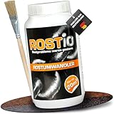Rostio Rostumwandler 1L – mit Pinsel – Rostkonverter & Grundierung – für Auto, Stahl & Eisen – kein Abwaschen – überlackierbar nach 6–8 h – ergiebig bis 20 m²