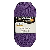 Schachenmayr 9801210-00113 Catania Strickgarn aus Baumwolle, Cotton, Violett, 11.5 x 5.2 x 6 cm