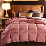 BOtizr 10,5 Tog Doppelbettdecke, Einzelbett, weiche Gänsedaunen, Steppdecke, Winterdaunen, Federbett, weiche Winter-Steppdecke, Geburtstagsgeschenke für Frauen