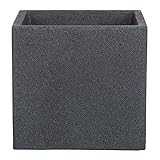Scheurich C-Cube Pflanzgefäß Stony Black 40 cm, Höhe 33 cm