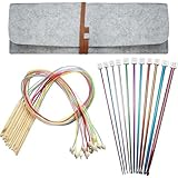 Tunesisches Häkelnadel Set Mit Afghanischer Stricknadel Aus Holz Und Metall Zum Stricken Häkeln Ergonomischer Haken