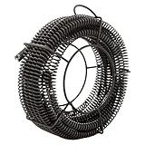 Rohrreinigungsspirale Set, 45.9ft (4x11.48ft) Manganstahl-Federn, 22mm Durchmesser, für Rohre 1.97-7.87 Zoll, mit Aufbewahrungsgestell & Zubehör, grau