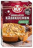 RUF Spekulatius Käsekuchen, winterliche Backmischung für einen locker-cremigen Käsekuchen mit Spekulatius-Gewürz und Spekulatius-Keks-Streuseln