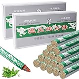20 Stück Reine Natürliche Moxa-Sticks, Moxa Sticks, Moxa Rollen, Rauchfreie Moxa Rollen für milde Moxibustion Gesundheitspflege entlasten Körper Schmerz Massage