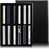YADOCA 10-12 STK Krawattennadel Krawattenklammer Krawattenhalter Herren Krawatte Slim Tie bar Set Business & Geschenk Box