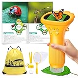 GeschenPark Handheld Kinder Mikroskop Outdoor Entdeckungs Set - Kinder Spielzeug ab 3-12 Jahre Jungen - 2' HD Display, 1000x Vergrößerung - mit Lernhandbuch & Zubehör - Geschenk für Jungen