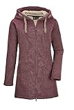 G.I.G.A. DX Damen Strickfleeceparka/Fleecejacke mit Kapuze GW 54 WMN KNTFLC PRK, tiefrot, 44, 37640-000