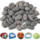 Joycabin 50 Stück Steine zum Bemalen, 2-4 cm Flache Steine zum Bemalen, Dekosteine Naturstein Natürlicher Flussstein DIY Aquarium Deko Steine für Bunte Malerei und Dekoration Blumentöpfen