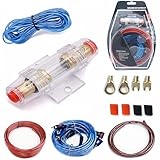 10GA Kfz Verstärker Kabelsatz Auto Verstärker Kabel Set, Verstärker Endstufe Kabel 1500w Car Audio Wire 4,5 m Stromkabel Installations-Set Verstärker Endstufe Kabel