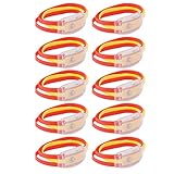 Leuchtendes Nationalflaggen-Armband, Multifunktionale Variable Größe Nationalflagge, Farbe, Souvenir Armband für Kinder, Erwachsene für Fans (Spanisch)