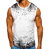 PPangUDing Tank Top Herren Sommer Sport Ärmellos Bequem Atmungsaktiv Muskelshirt Achselshirts Unterhemden Streetwear T-Shirt Vest Bluse Oberteil Tops for Sport Fitness Workout Jogging
