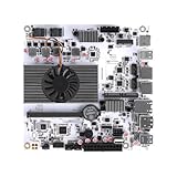 SJRC NAS Motherboard with 10 GbE RJ45, N355(N100 Update) Mini ITX Mainboard Dual Port i226-V 2.5GbE, 2xM.2 NVMe Desktop Computer 8 Bay SATA, 8G DDR5 RAM 256G SSD NAS Board, USB-C