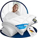 Schlafmond Medicus Clean Ganzjahresdecke 135x200 cm - Wärmeregulierende Allergiker Bettdecke 135x200 - Steppdecke aus Baumwolle - Made in Germany