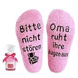 BONANGEL Geschenke für Mama Oma Bitte Nicht Stören Mama Oma ruht ihre Augen Socken Lustige Muttertagsgeschenk Geburtstagsgeschenk für Frauen Mutter, Beste Mama Oma Geschenk zum Geburtstag Weihnachten