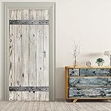 Türtapete Selbstklebend TürPoster - Holztür - 3D Türaufkleber Türfolie Foto tapeten 77x200cm
