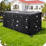 KADING Gartenmöbel Abdeckung Winterfest 140x90x70cm/LxWxH Abdeckplanen Schutz für Terasse Rechteckig Gartentischabdeckung für Gartenmöbel Sets, 420D Oxford Gewebe Terrasse Schutzhülle