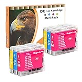 D&C 6X Druckerpatronen Kompatibel für Brother LC-970 LC-1000 XL für Brother FAX 1360 1460 1560 DCP-135C 150C 153C 157C 130C 330C 350C 357C 540CN 560CN 680CN 750CW 770CW MFC-235C 260C 130C 330CN