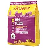 JOSERA MiniDeluxe (5 x 900 g) | Adult Mini | Premium Trockenfutter für ausgewachsene Hunde Kleiner Rassen | Lamm & Süßkartoffel | Kleine Kroketten | extraverträglich | weizenfrei | Hundefutter