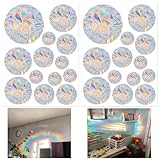 Mezrkuwr 26 runden Prisma Fensteraufkleber, Sonnenfänger Vogel Anti Kollisions Fenster Aufkleber Prisma Fensteraufkleber Fensteraufkleber Elektrostatische Adsorption