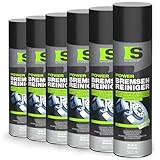 Spraytive 6 x 500ml Power Bremsenreiniger Spray - Hochwirksamer Industriereiniger und Kaltreiniger: Entfernt Schmutz, Öl, Fett, Rost und Bremsflüssigkeit – Made in Germany