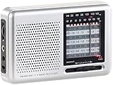 auvisio Transistorradio: Analoger 9-Band-Weltempfänger mit FM, MW & 7X KW, Jackentaschen-Format (Radio Weltempfänger, Batterie Radio, batteriebetrieben)