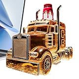 De Bourbon Whiskyausgießer, halbschwer, Likörbehälter, 375 ml, Schreibtischfigur mit Deckel, für Geburtstage, Zuhause, Brunch, Hochzeiten, Küche, Bar, Servieren von Bier und Champagner