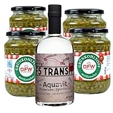 TransitPaket Aquavit + DFW Grünkohltopf mit Kasseler (TP011) | Herzhaftes Fertiggericht | Glaskonserve | Hausmacher Qualität | Lange Haltbarkeit | Grünkohl