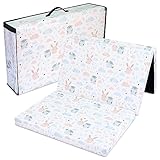 Reisebett Matratze 60x120 cm faltbar - Dicke Faltbare Matratze für Baby Klappmatratze Kinder Matratze Reisebett Eulen