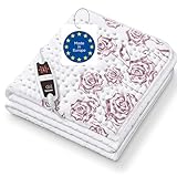 Beurer UB 75 Wärmeunterbett, anschmiegsame Wärmeauflage, 6 Temperaturstufen und Schnellheizung, Oberseite aus weicher Baumwolle, 150 x 80 cm, Abschaltautomatik, maschinenwaschbar