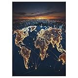 Weltkarte Puzzles 300 Teile Erwachsener Kniffel Spaß Für Die Ganze Familie - 300 Puzzleteilige Motive, Holzpuzzle Kinder Erwachsene, Impossible Puzzle Schwer （42×30cm）